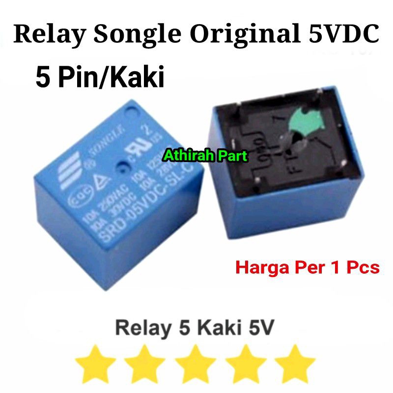 Relay Songle Original 5vdc 5 Pin