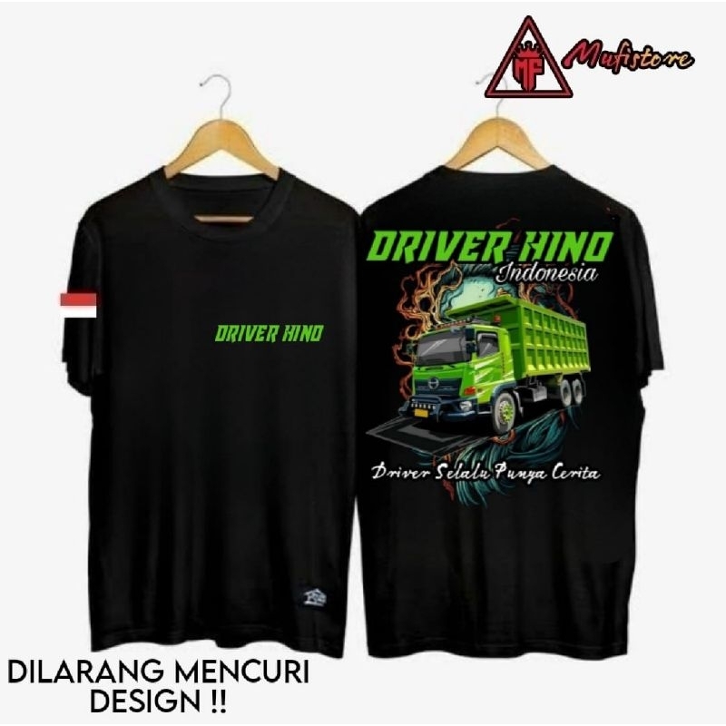 KAOS DRIVER TRUCK HINO DRIVER PUNYA CERITA MOTIF HINO HIJAU