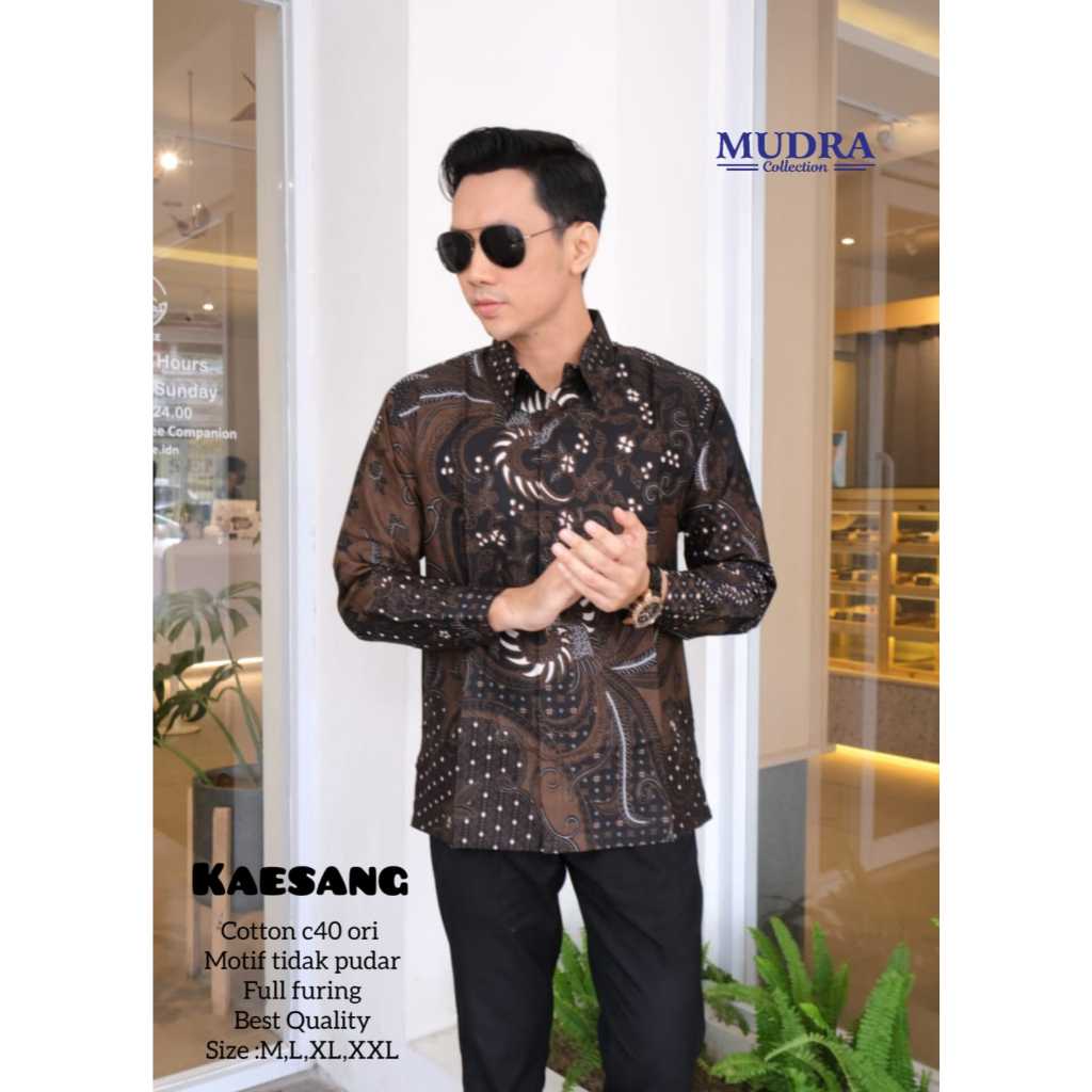 Batik Mudra Collection / Batik Pria Lengan Panjang / Batik Terbaru / Kaesang / Mudra Hijab