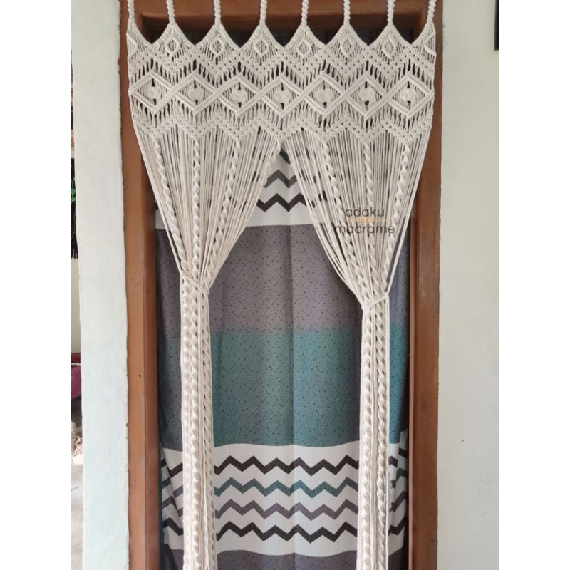 TIRAI MAKRAME, TIRAI ESTETIK HANDMADE, motif ⅓ 90x200
