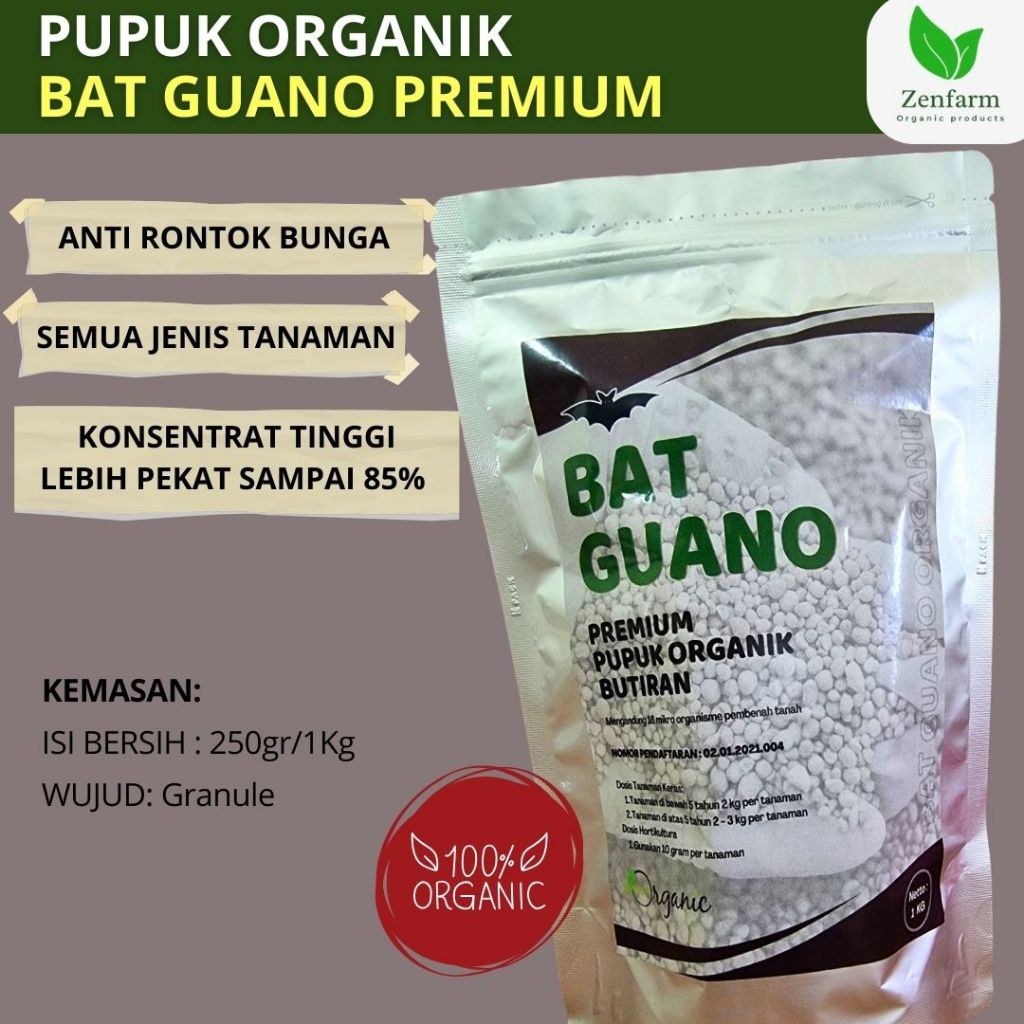 Pupuk Guano Organik 1 Kg Kelelawar Murni Granule Modern Guano Booster Penyubur Tanaman ORIGINAL Asli