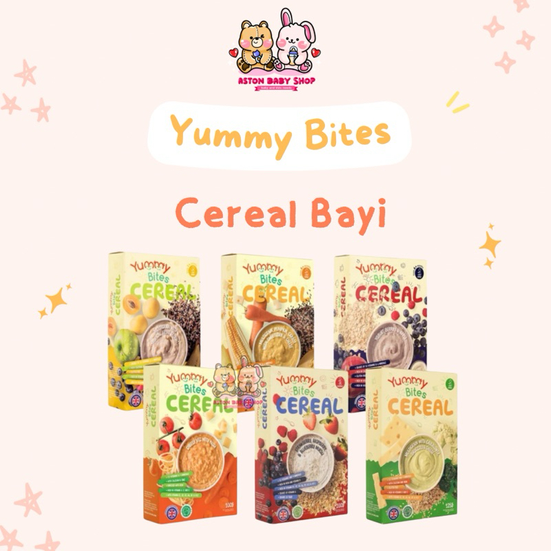 Yummy Bites Cereal / Bubur Instan Bayi 6 Bulan Ke Atas / Sereal Bayi Seduh / Makanan Instan Bayi Seh