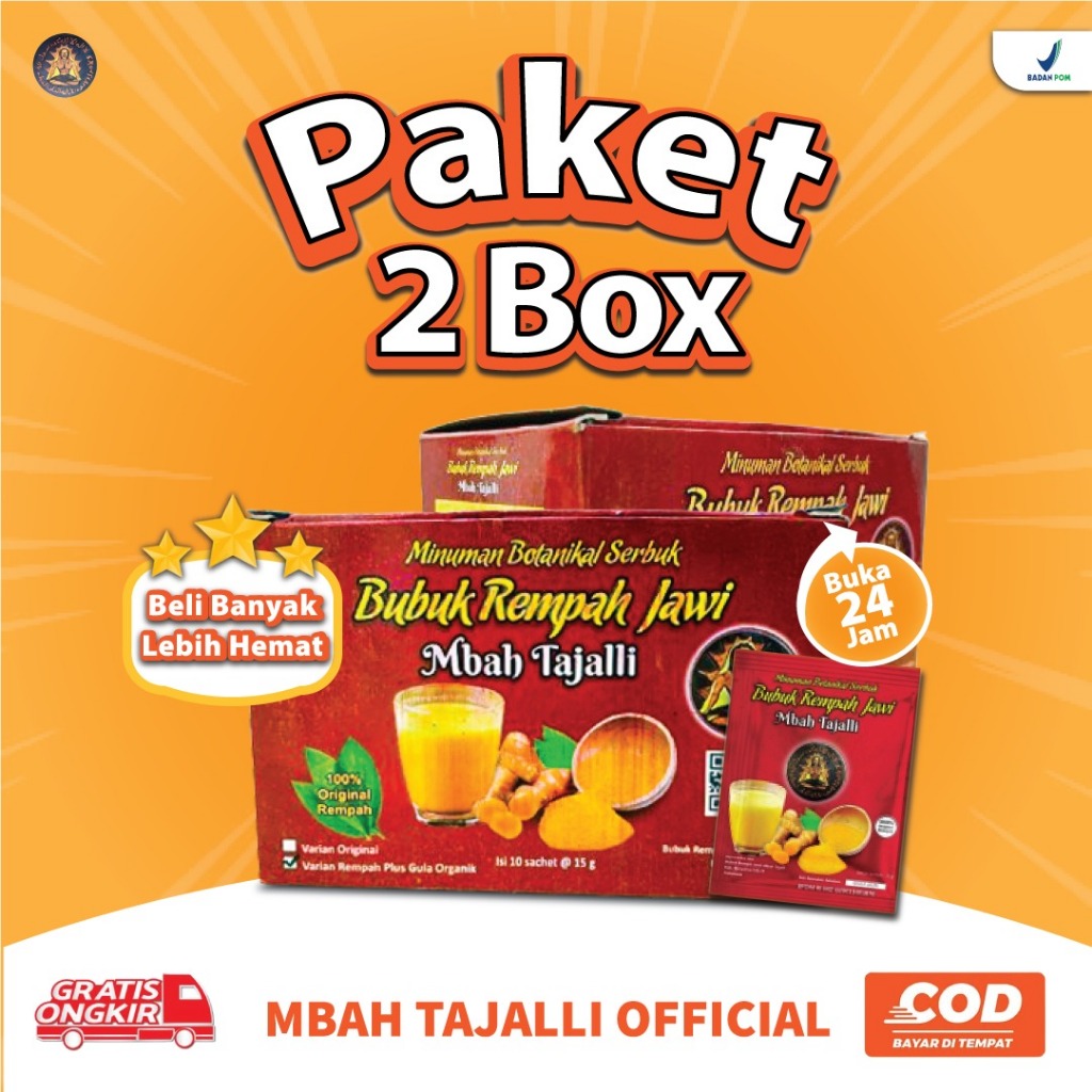 

2 Box ( 20 Sachet ) Bubuk Rempah Jawi Mbah Tajalli Varian Gula Aren Ampuh Atasi Rematik Asam Urat Dan Nyeri Sendi
