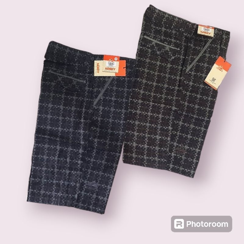 celana pendek kendy motif _ celana katun pendek corak pria terbaru merek KENDY