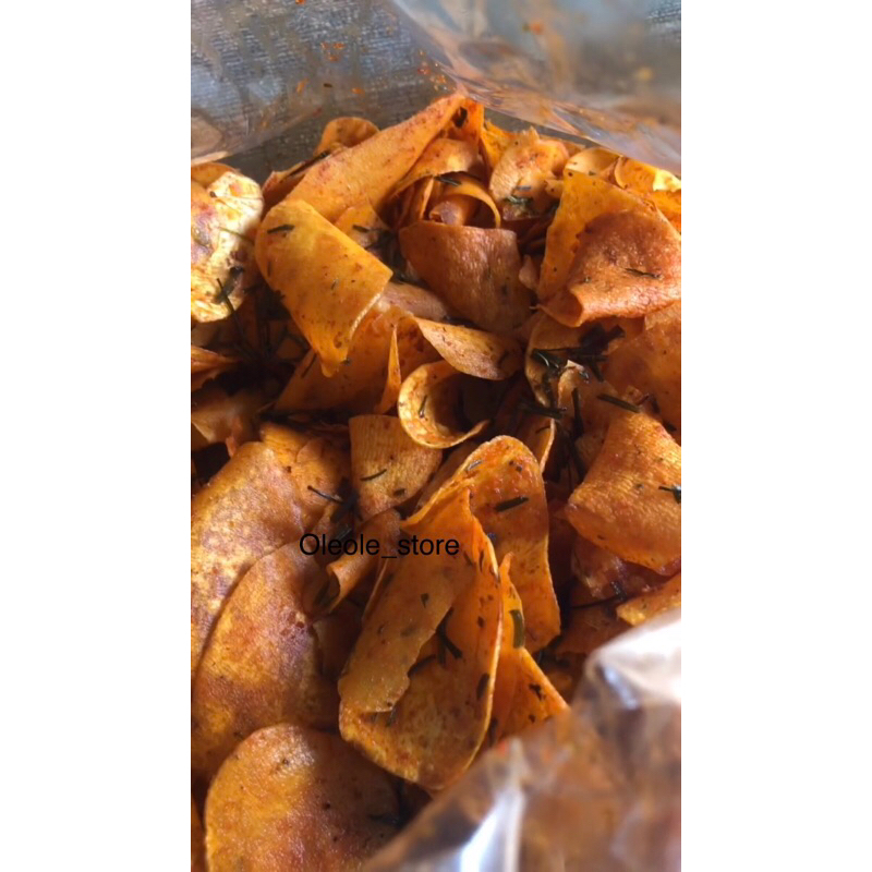 

Promo Keripik Ubi Pedas Asli Padang/ Keripik Khas Padang/ Karupuak Lado