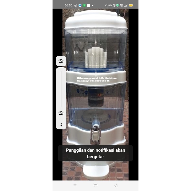 hexagonal water pot 28 liter bio energy water purifier water pot, penyaring air