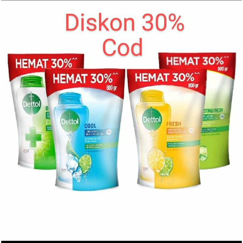 dettol sabun mandi cair anti bakteri 800ml original cool fresh promo body wash murah