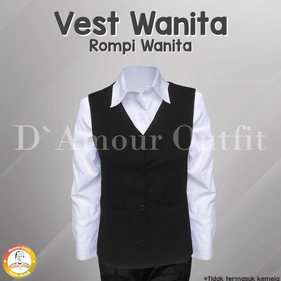 Terlaris Rompi Formal Wanita Polos Pakaian Kerja Kantoran Vest Kantor Bahan Perempuan Korean Style P