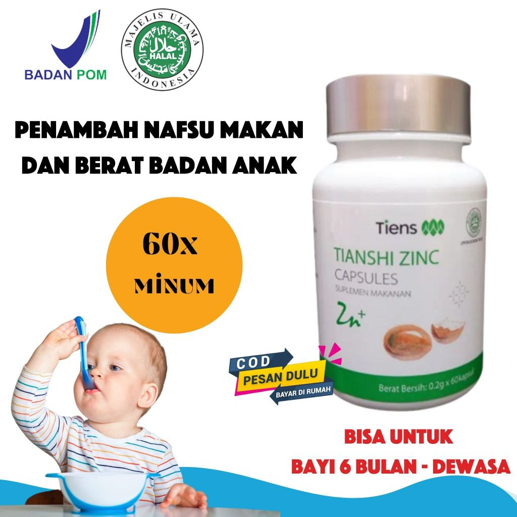 Zinc Vitamin Penambah Nafsu Makan Anak /Penggemuk Badan-Penambah Berat Badan Anak Cepat & Ampuh BPOM