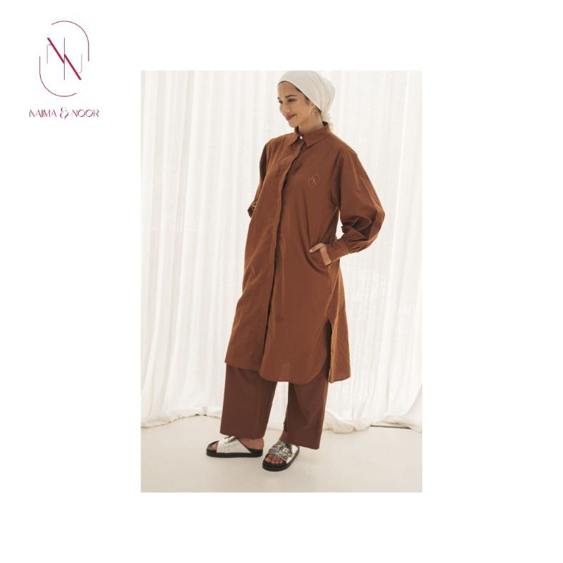 Najma & Noor Shirt Dress Brown