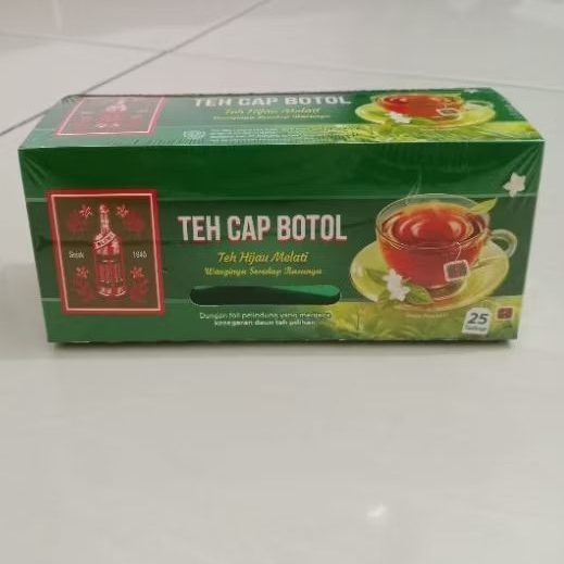 

teh hijau cap botol isi 25 teabags kantung teh