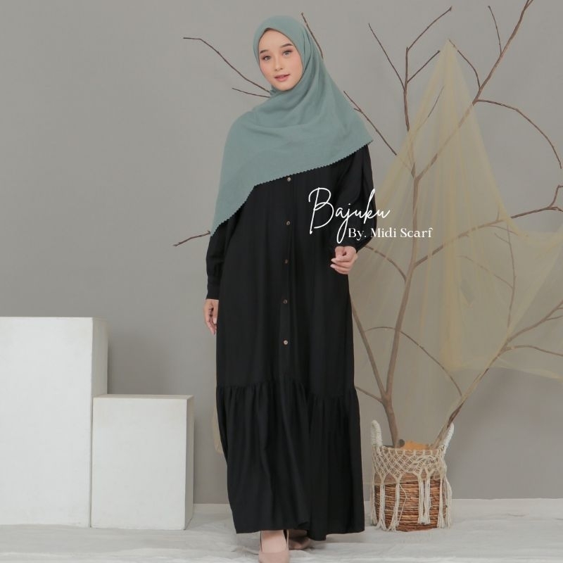 Noora Dress (Gamis Polo Linen Midi)