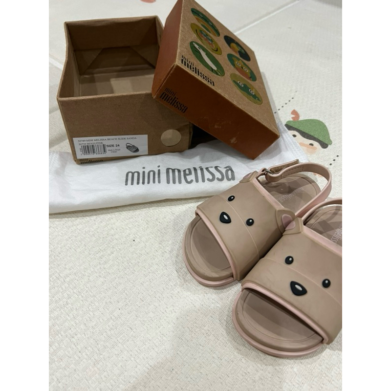 PRELOVED MINI MELISSA beach slide sandal size 24eur beruang 100% original