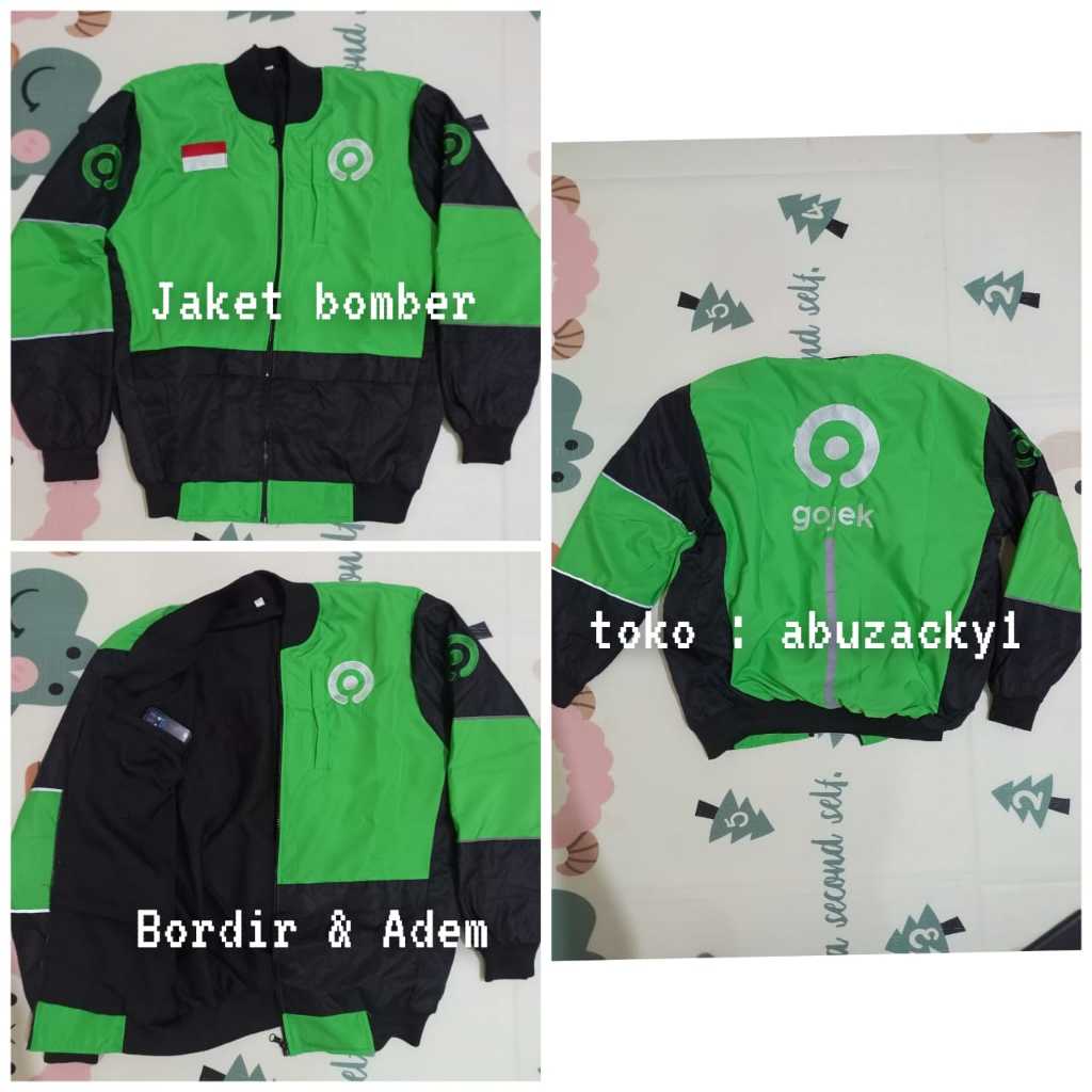DEFATAH.ID - JAKET BOMBER GOJEK READY SIZE JUMBO 7XL PRIA & WANITA