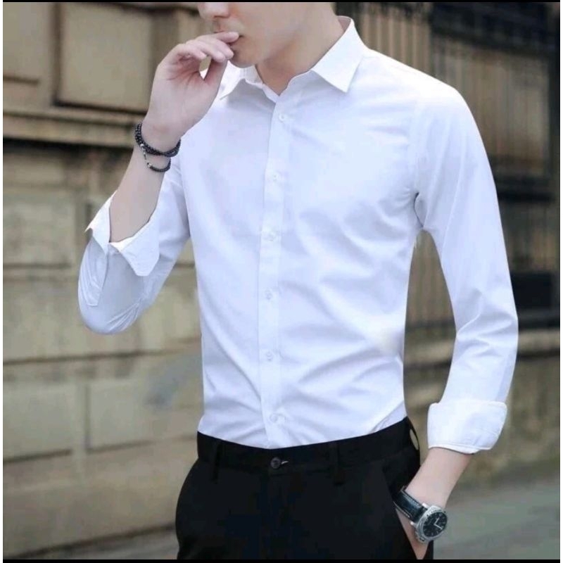 Kemeja Pria putih polos. pria putih polos dewasa