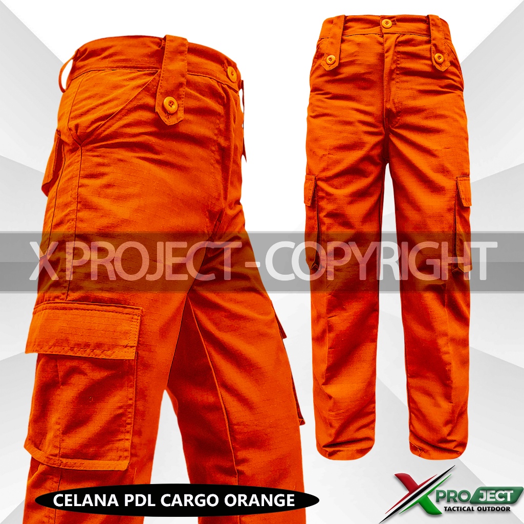 Celana PDL Cargo Panjang Orange
