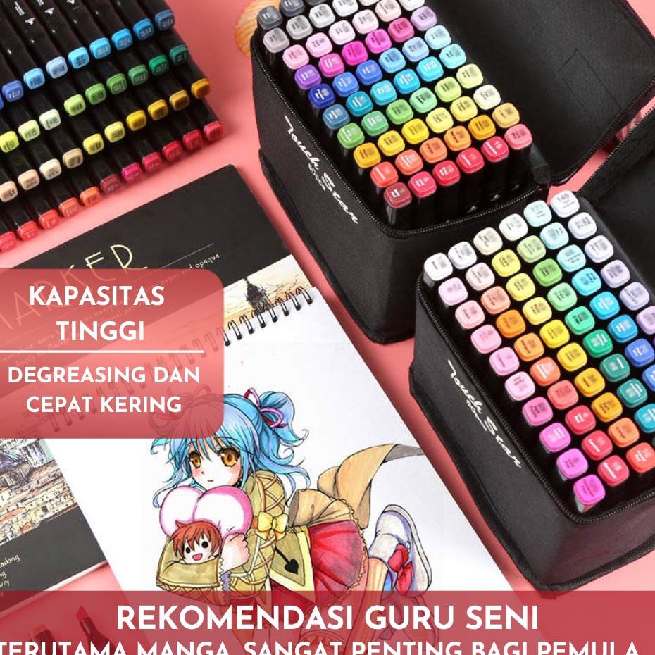 

Best TouchFive 168128 Warna Sketsa Spidol Umum General Marker Set Animation Markers