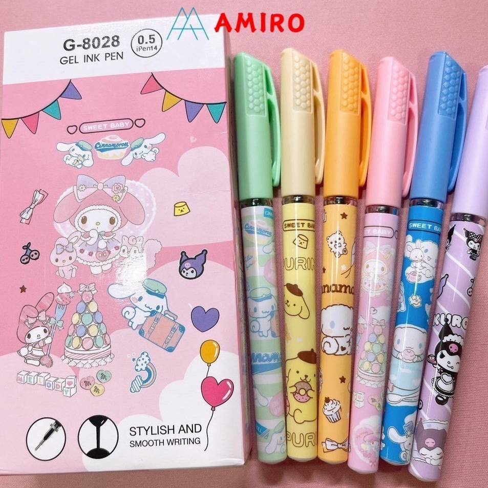 

New Mart 12pcs Pulpen Ipen Youmei Bolpen Pen Apel Gel Pen Apple Youmei Karakter Lucu