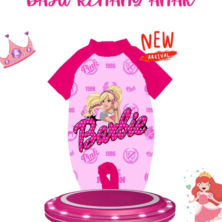 Baju Renang AnakBaju Renang Anak PerempuanBaju Renang Anak Print Karakter Kombi Fanta Barbie