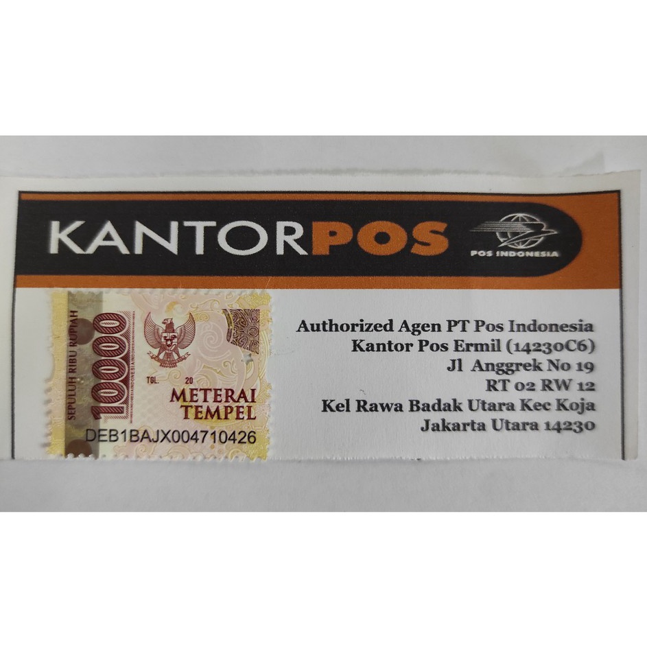 

Dijual kakak Meterai atau Materai Rp 1 1 PcsKeping