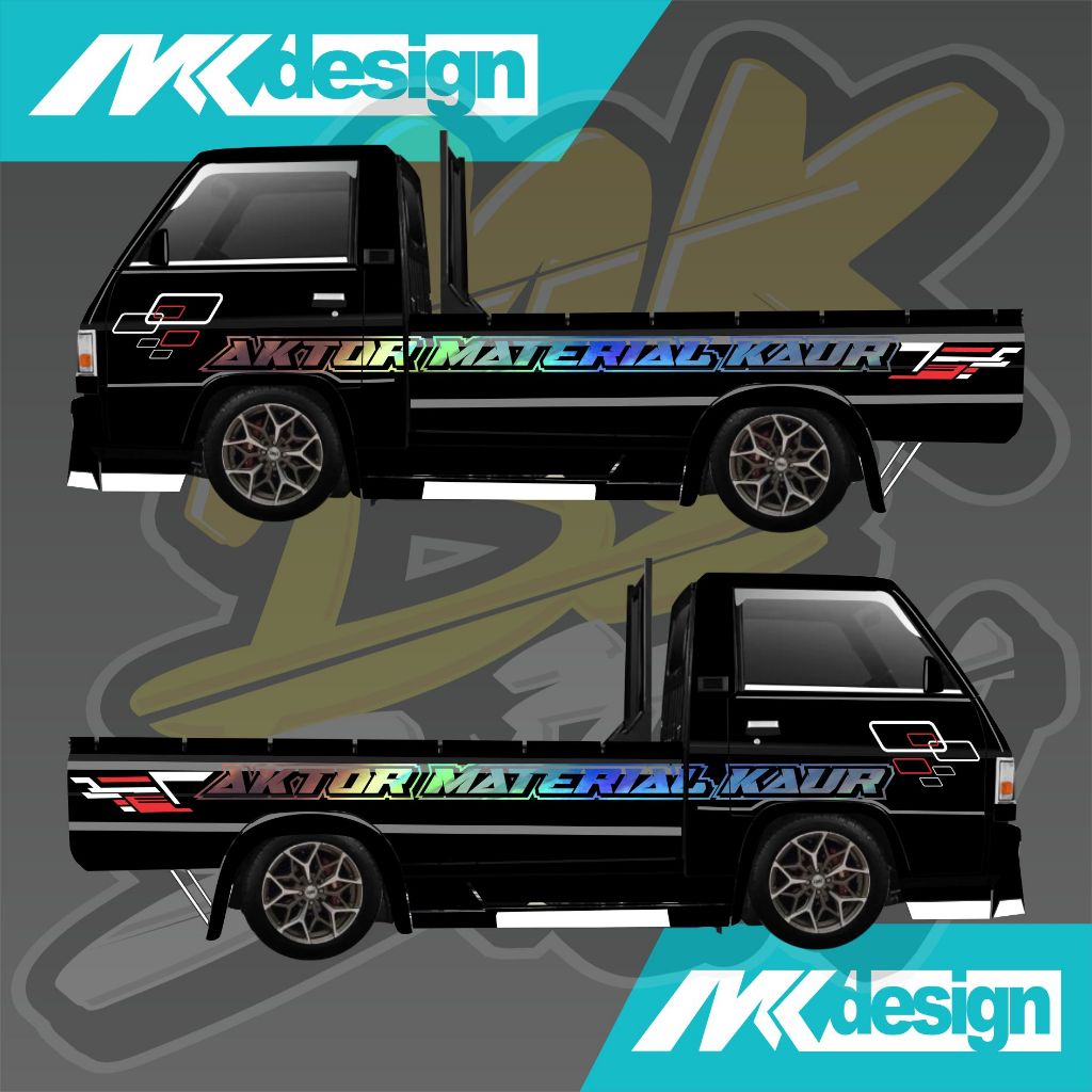 STIKER SAMPING HOLOGRAM L300 STRIPPING CUSTOM REQUEST DESAIN