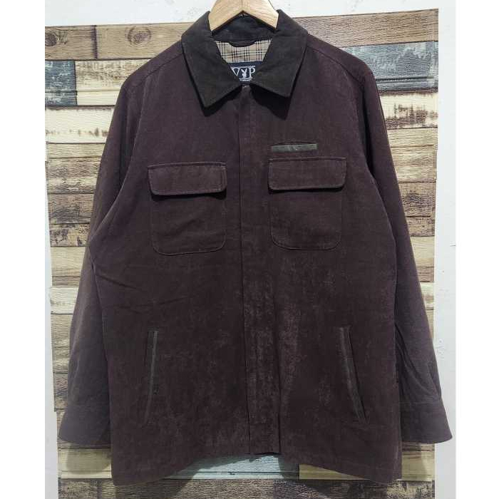 Playboy Vip Collection Vintage Jacket Suede Velvet ( Size L )