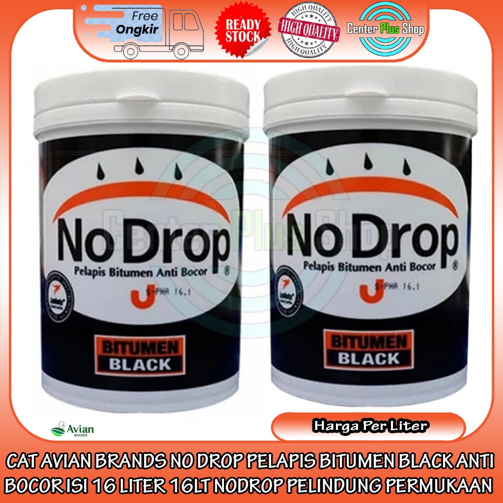 AVIAN BRANDS NO DROP BITUMEN BLACK AVIAN BRANDS ISI 0,8 LITER 3,2 LT CAT PELAPIS ANTI KARAT BOCOR CE