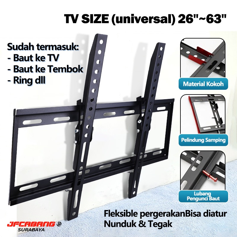 JFcabangsurabaya BRACKET TV LED 14 /26 Inch Universal Smart TV Digital LCD Braket /Wall Bracket