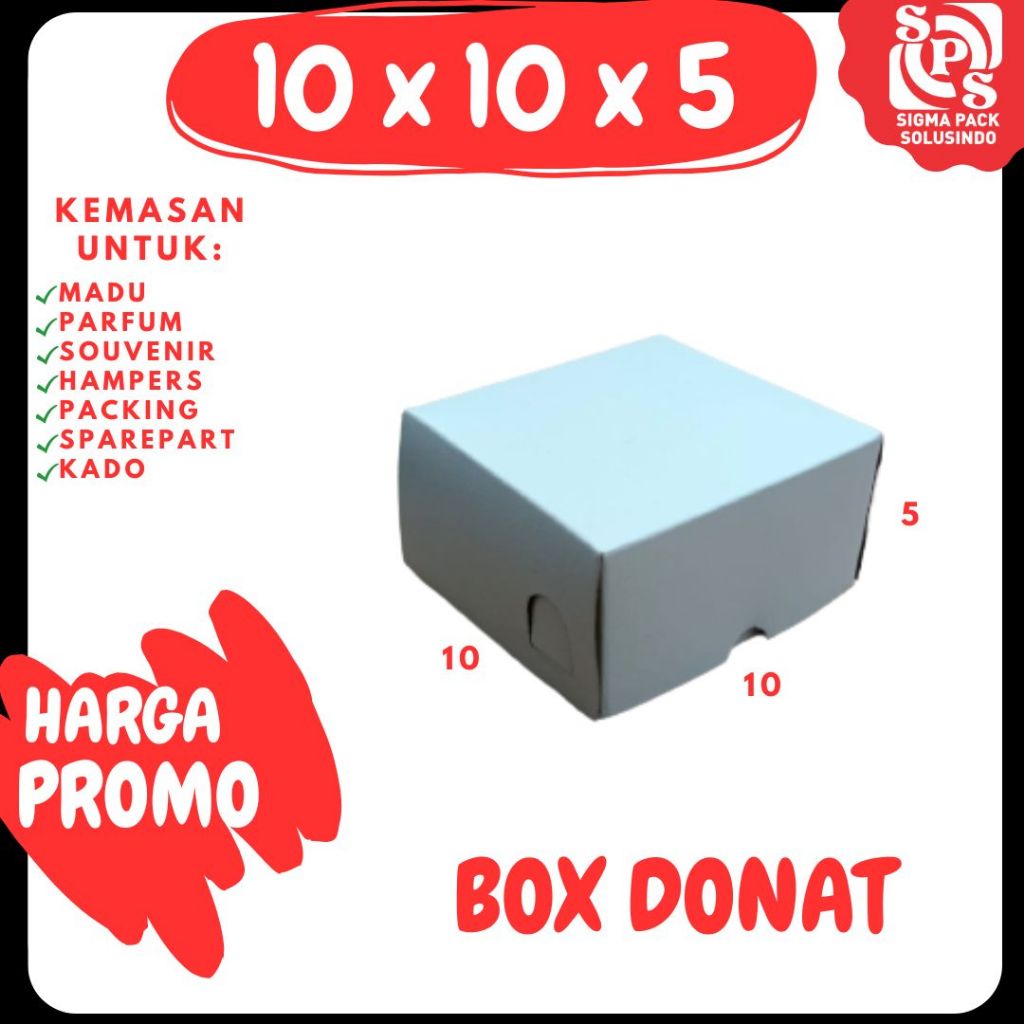 

Dus Donat 10x10x5 Tebal 350gr Kotak Donat Kue Donat Box Souvenir Kemasan BakpaoTebal