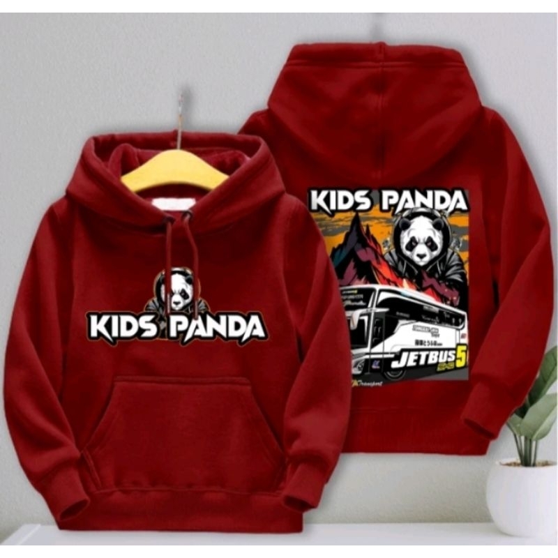 jaket sweater anak sablon KIDS PANDA JETBUS 5 anak laki laki/ perempuan umur 2- 13 tahun