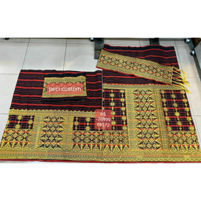 tapis lampung bordir songket palembang tenun mama papa peci