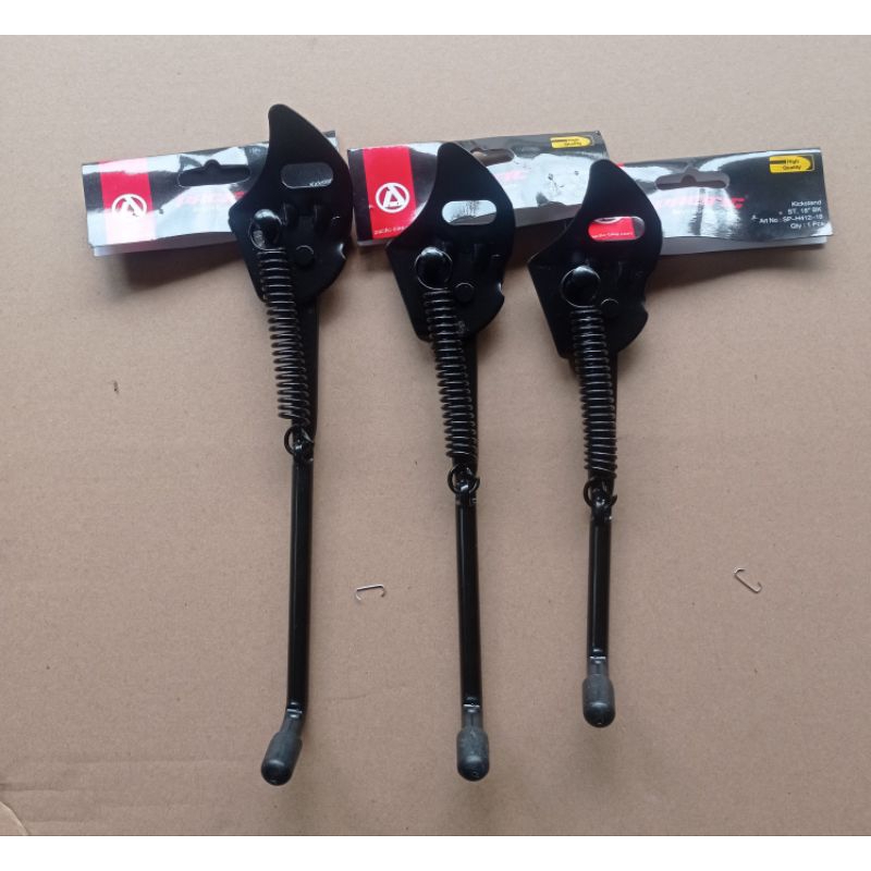 standar as samping sepeda 16 18 20 inch bmx lipat anak Pacific hitam model segi tiga