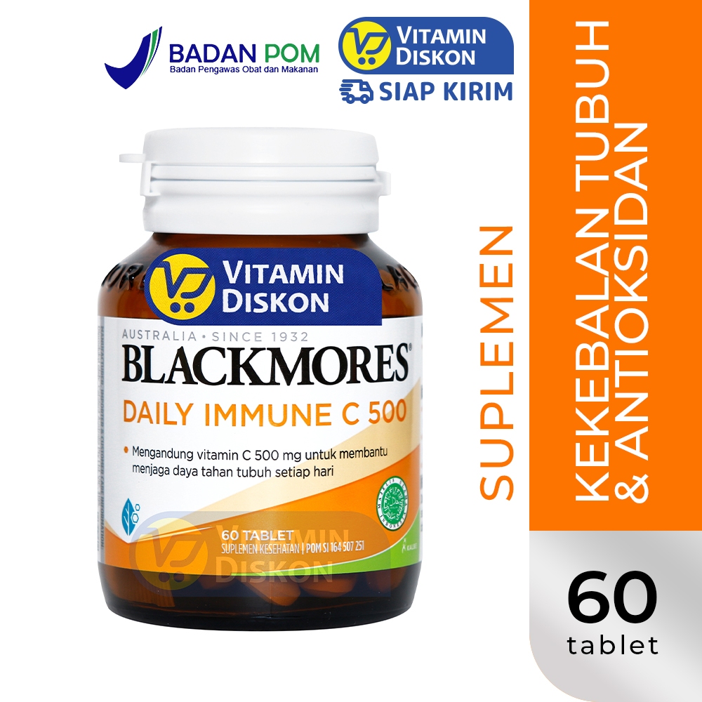 BLACKMORES DAILY IMMUNE C 500 - 60 TAB - Vitamin c, Daya Tahan Tubuh
