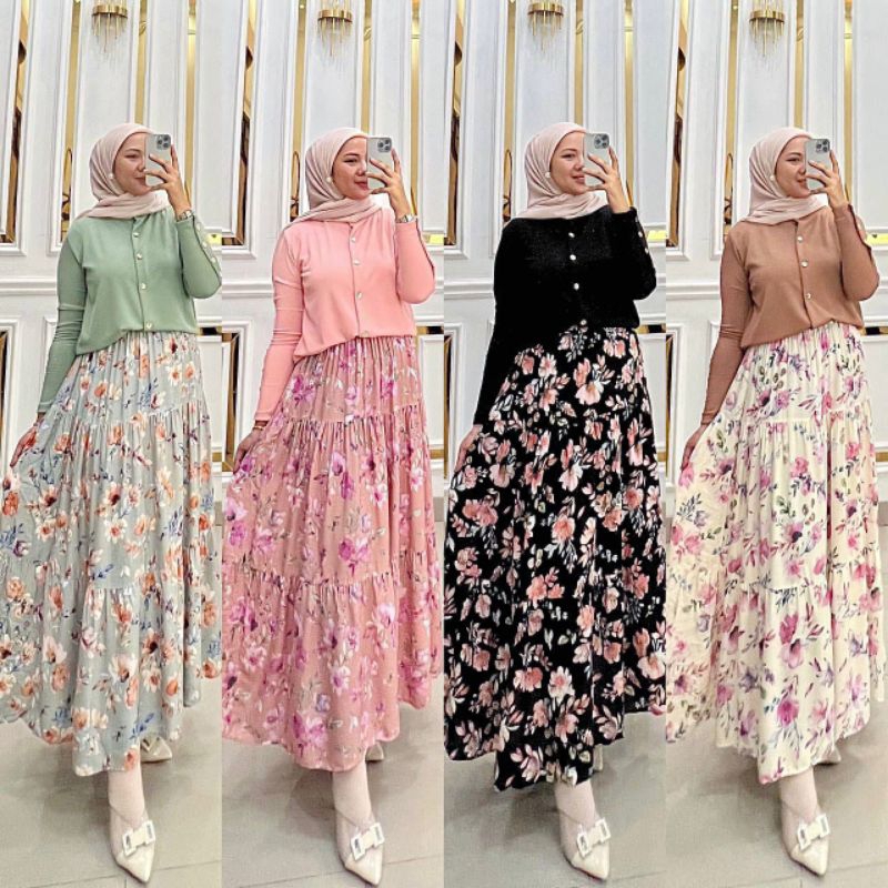 Karin Set Rok baju setelan wanita setelan rok wanita setelan muslim setelan muslimah