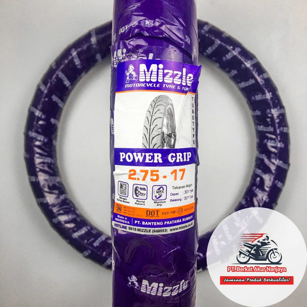 MIZZLE POWER GRIP 275-17 BAN LUAR MOTOR MIZZLE POWER GRIP RING 17 BUKAN TUBLESS