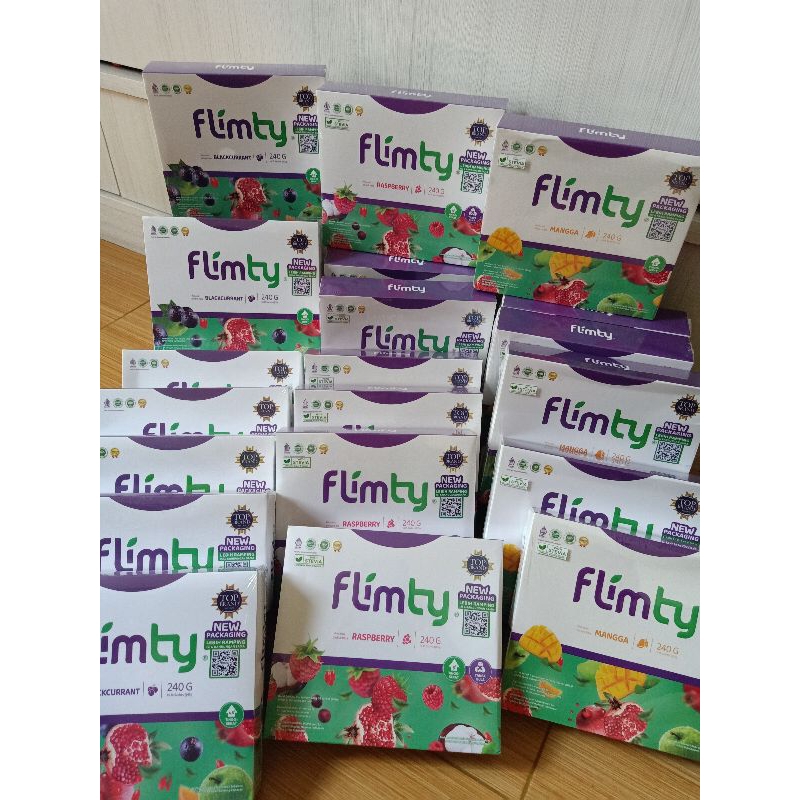 

paket hemat flimty minuman bubuk rasa raspberry dan blackcurrant (2 box )