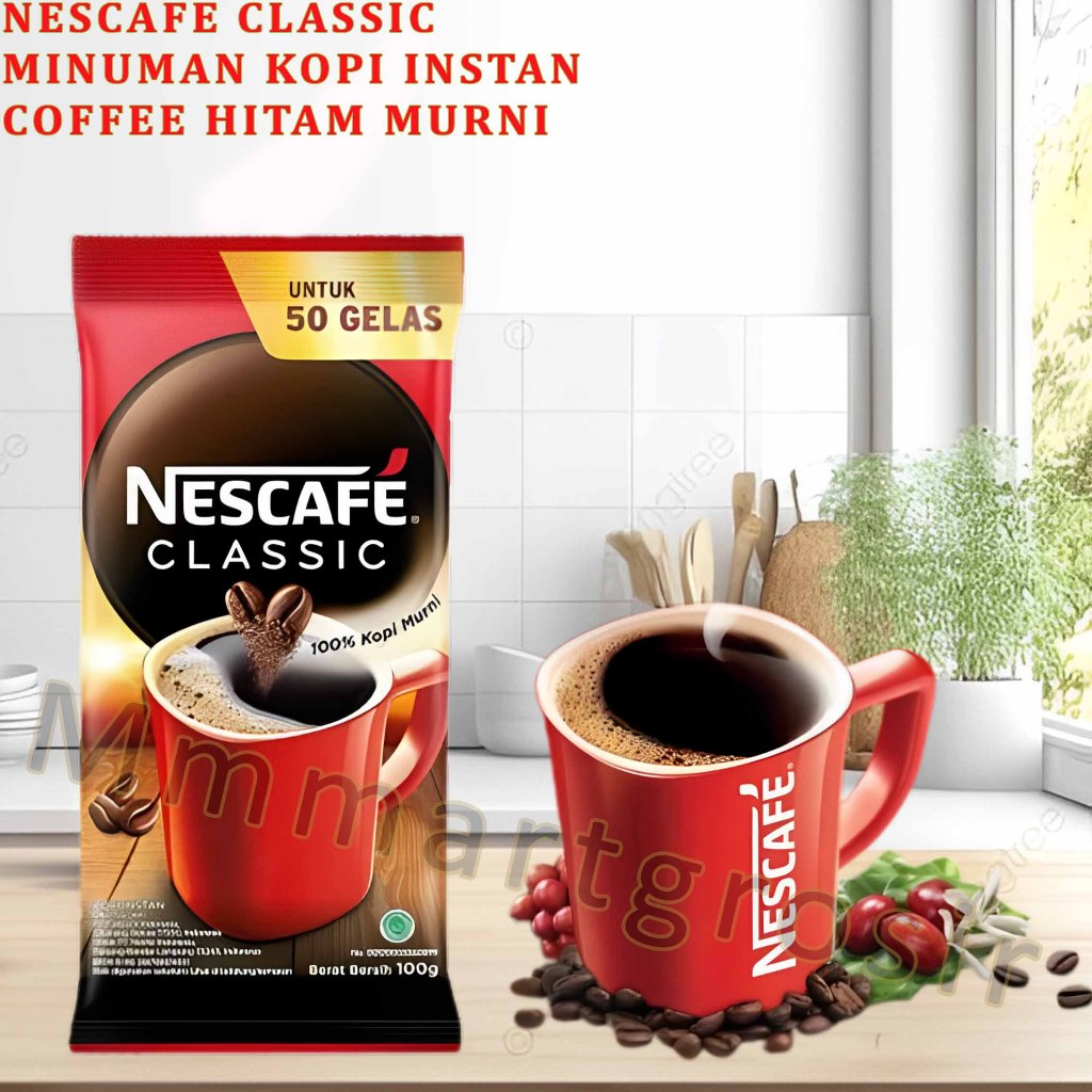 

Nescafe Classic / Minuman Kopi Instan / Coffee Hitam Murni / 100gr