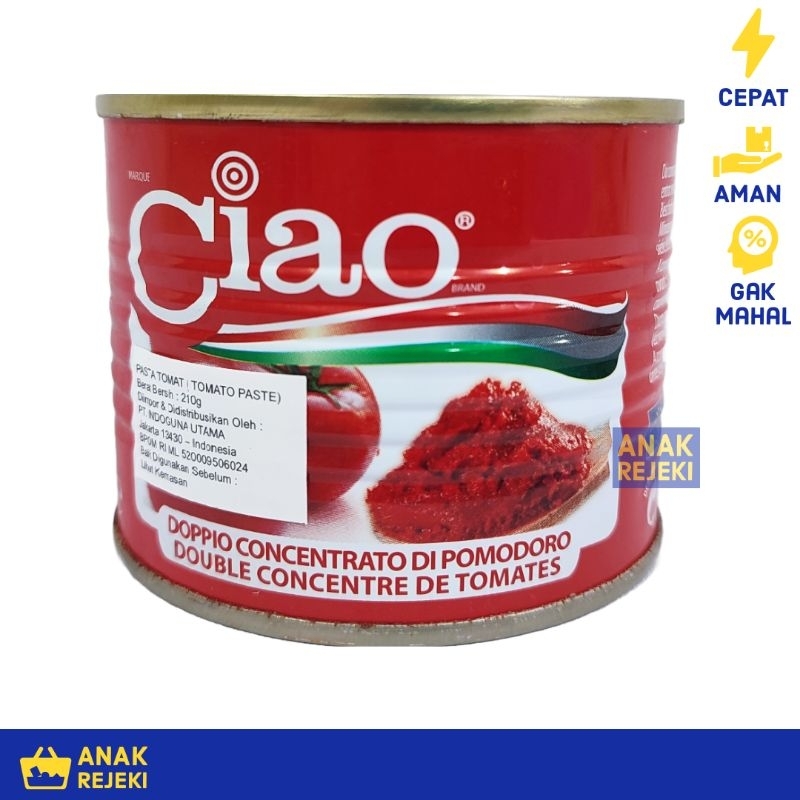 

Ciao Tomato Paste 210gr - Pasta Tomat Italy Pizza Tomatoes Bolognese