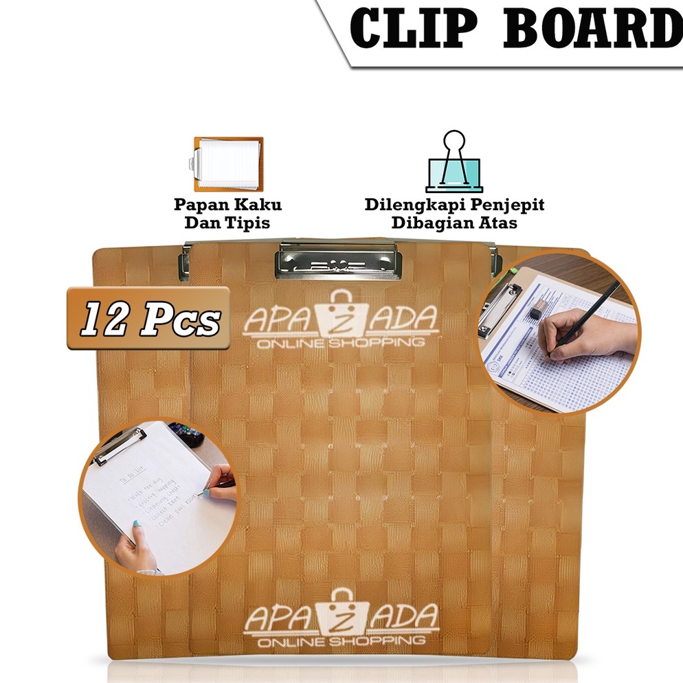 

KODE M47K Apazada Papan Jalan 12Pcs Clipboard Folio Papan Ujian Alas Ujian Clip Board Clipboard Papan Jalan A4 Papan Jalan Kayu Murah Berkualitas Bisa Cod