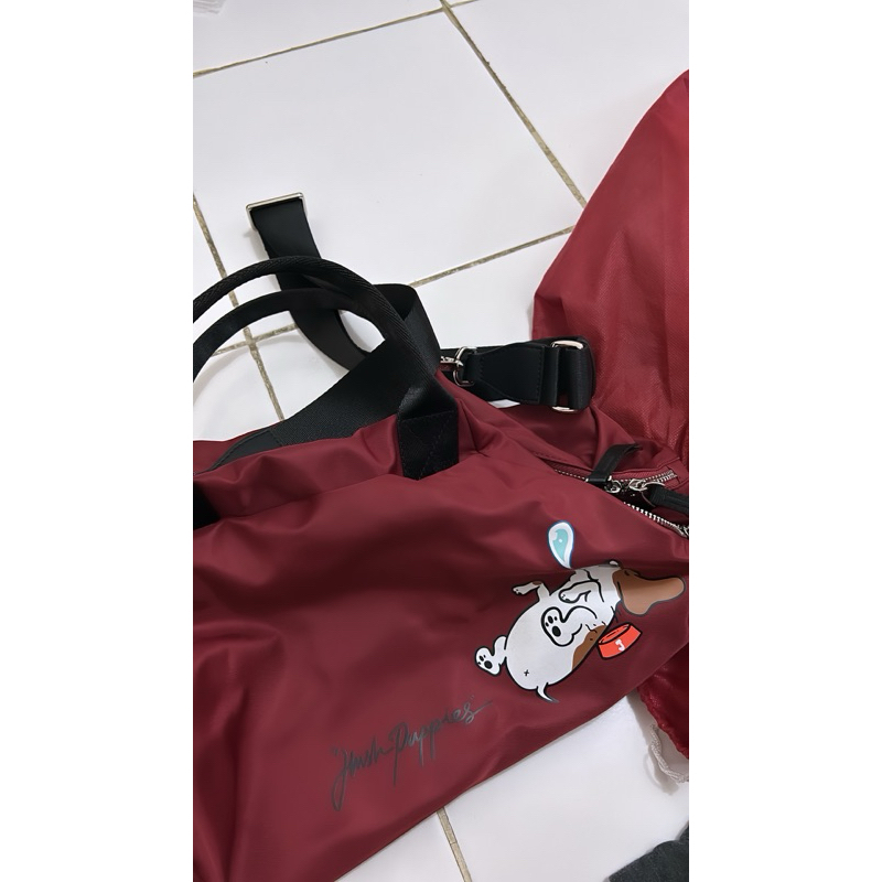 [Negotiable] Dumpling bag hush puppies tas maroon besar bisa nego tas dumpling