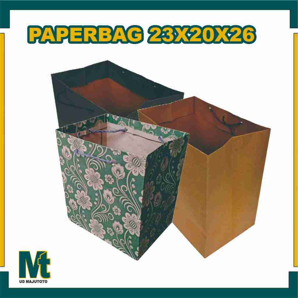 

Paper Bag 23X20X26 Cm (PAKET 12 PCS) / Tas Kertas / Tas Kado / Tas Souvenir