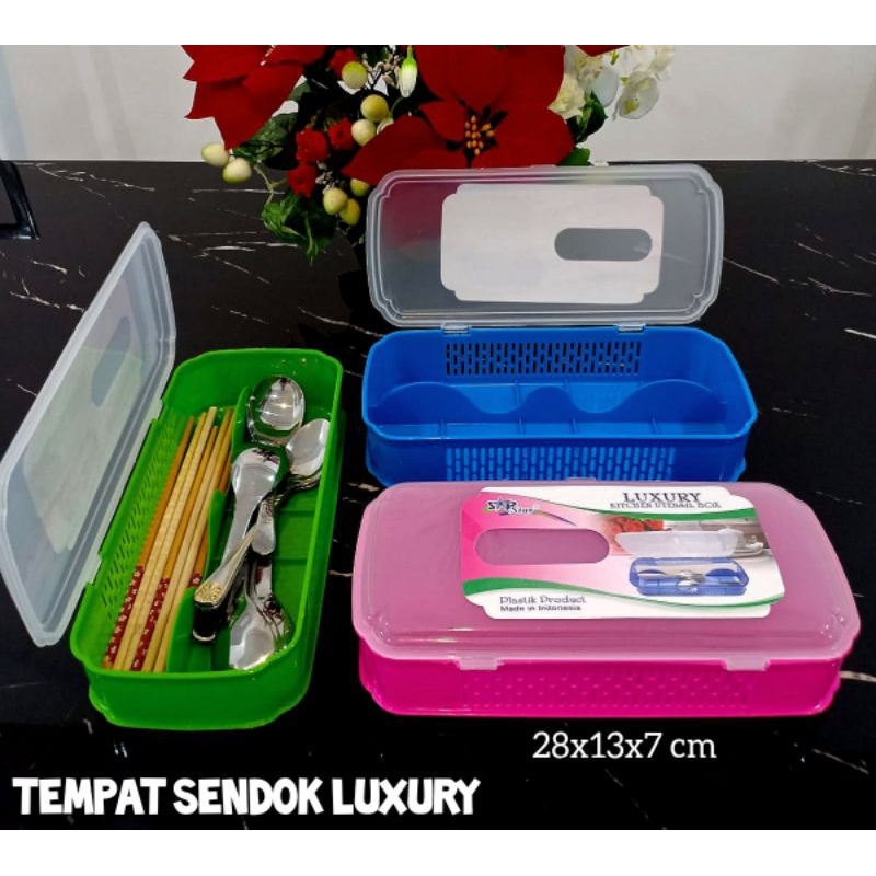 Tempat Sendok Luxury Wadah Sendok Tutup