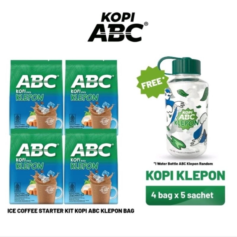 

Kopi ABC Klepon Bag ( 4×5 Sachet ) Bonus Botol Bombastic