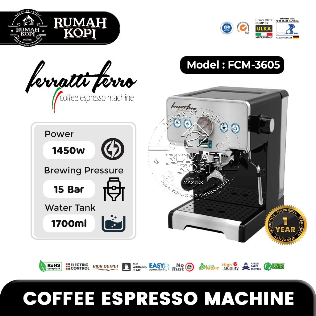 Mesin Kopi Ferratti Ferro Espresso Machine FCM3605