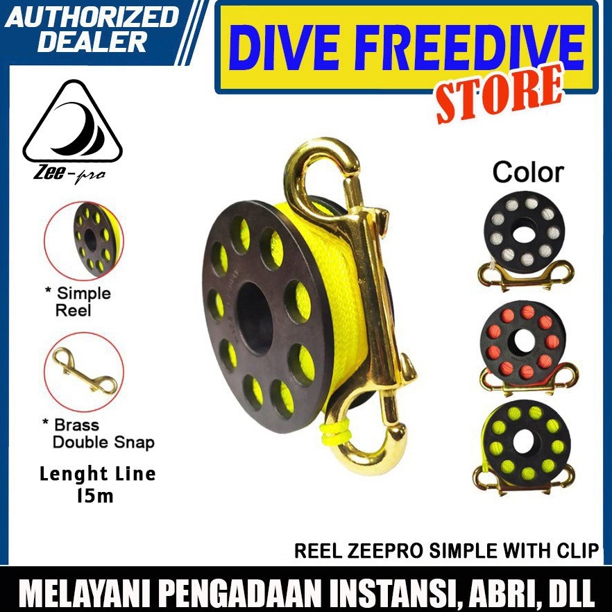 KODE A46J Finger Reel Simple Zeepro Line SMB With Clip Tali 15 Meter Reel 3 Meter 5 Meter Sausage Sc