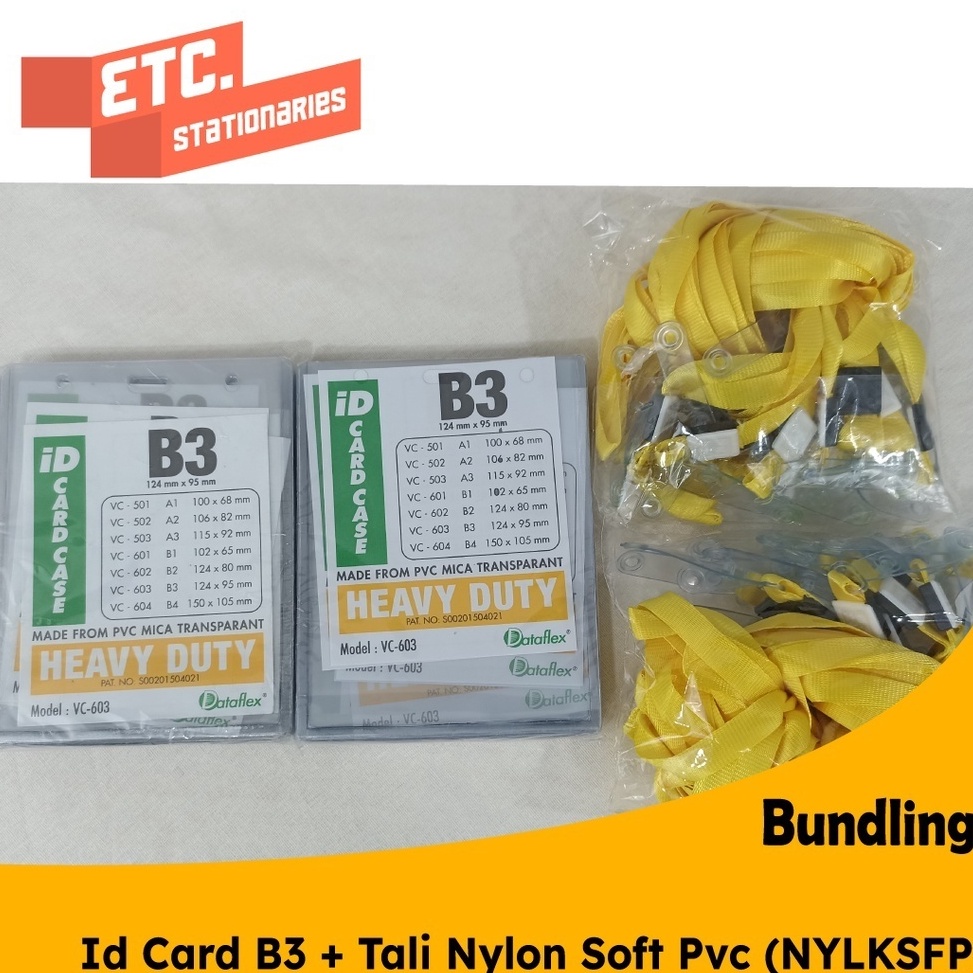 

KODE G82T Paket Bundling Id Card B3 Tali Nylon Soft Pvc NYLKSFP
