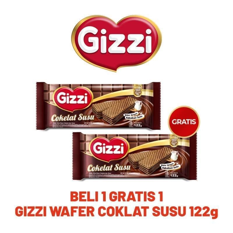 

Gizzi wafer cokelat susu 122gr