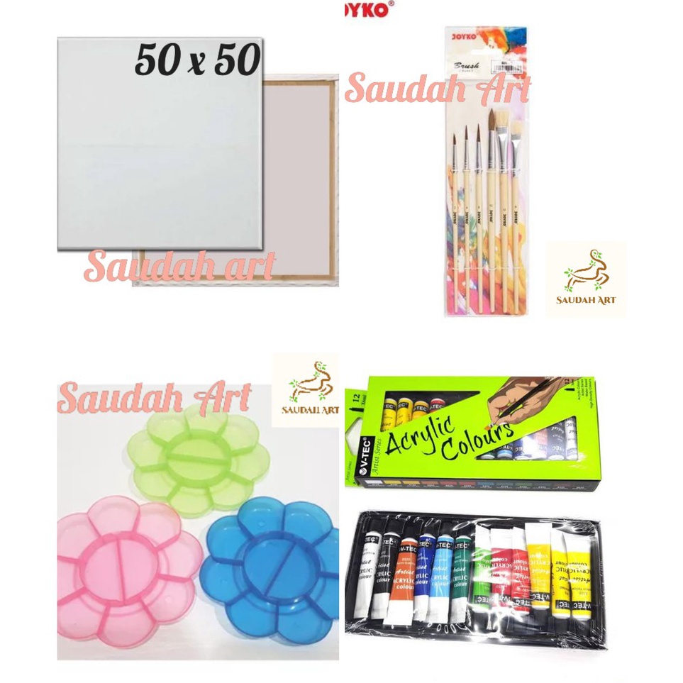 

KODE G43Z Paket Kanvas Lukis kanvas 5x5paletkuascat akrilik