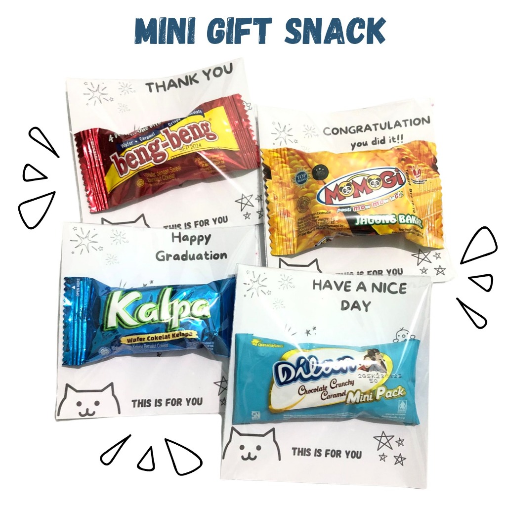 

Mini Gift Snack Hadiah Ulang Tahun Wisuda Hampers Mini Kecil Snack Booster