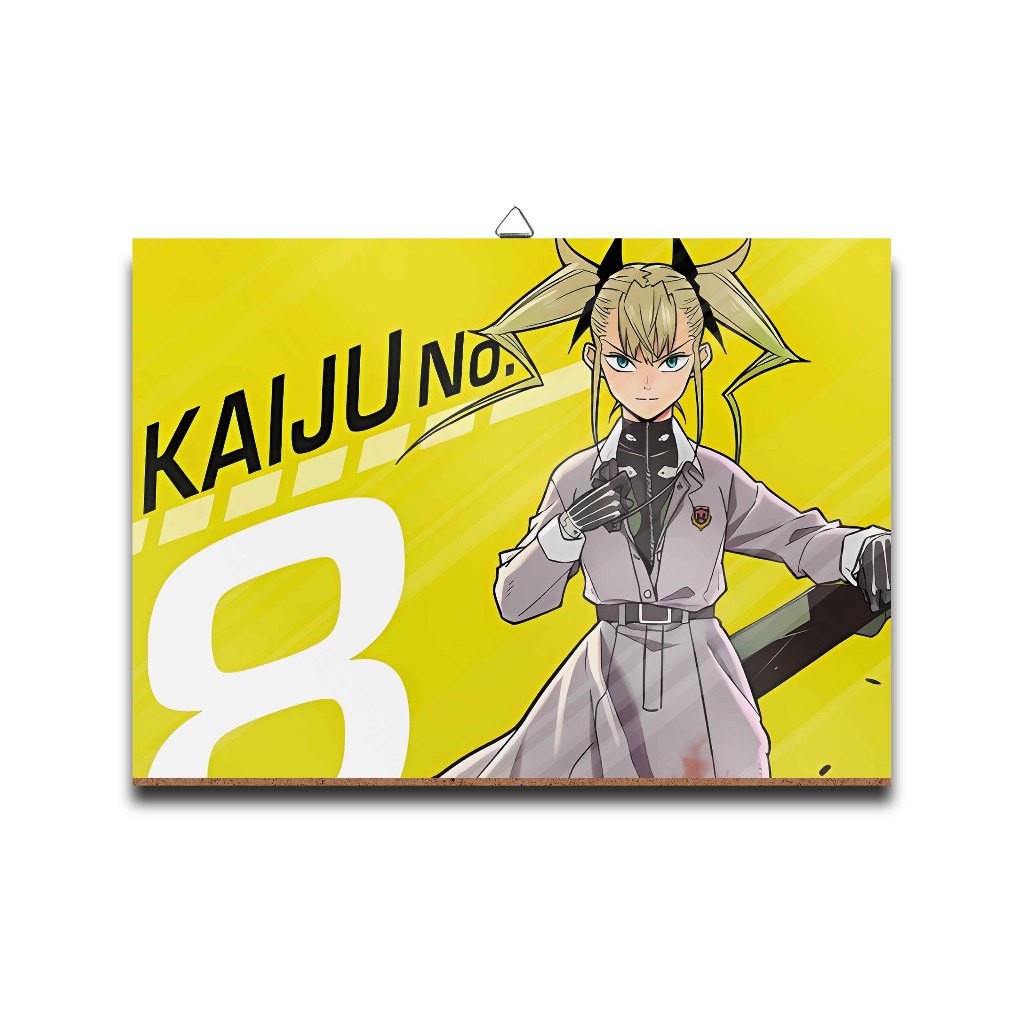 Poster dinding kayu animeKIKORU SHINOMIYA-KAIJU NO17material MDF